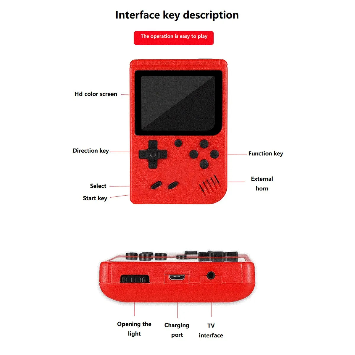 Retro Handheld Game Console – Kids Classic Toy
