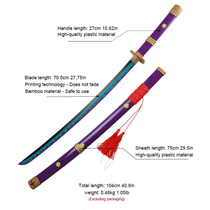 104cm Roronoa Zoro Katana – Anime Cosplay Toy Sword