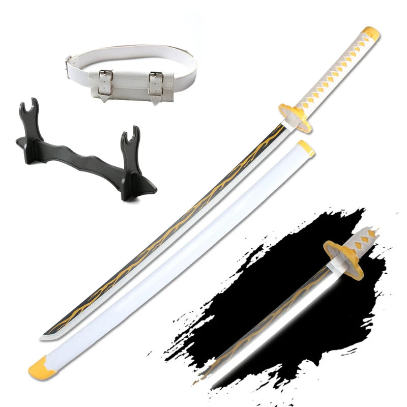 Demon Slayer 104cm Light-Up Katana Cosplay Sword with Belt & Holder