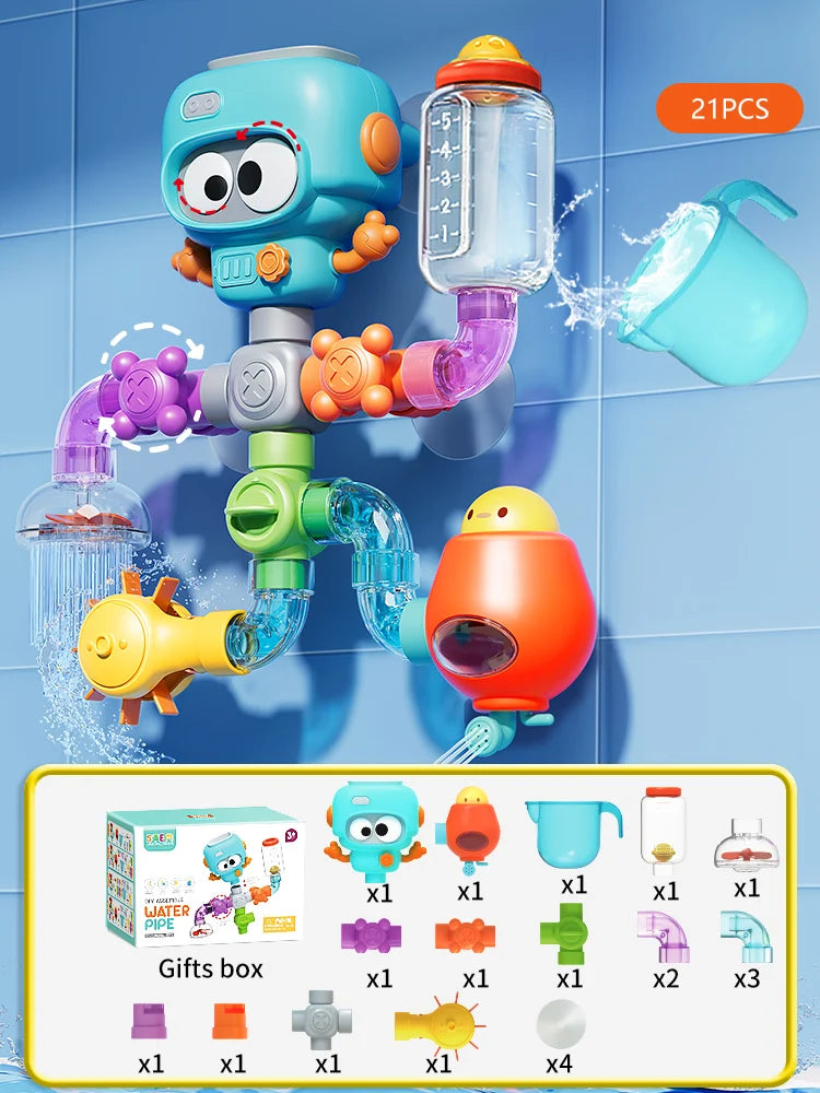 Toddler Water Toy – Bath Spinner Game with Suction Cups
