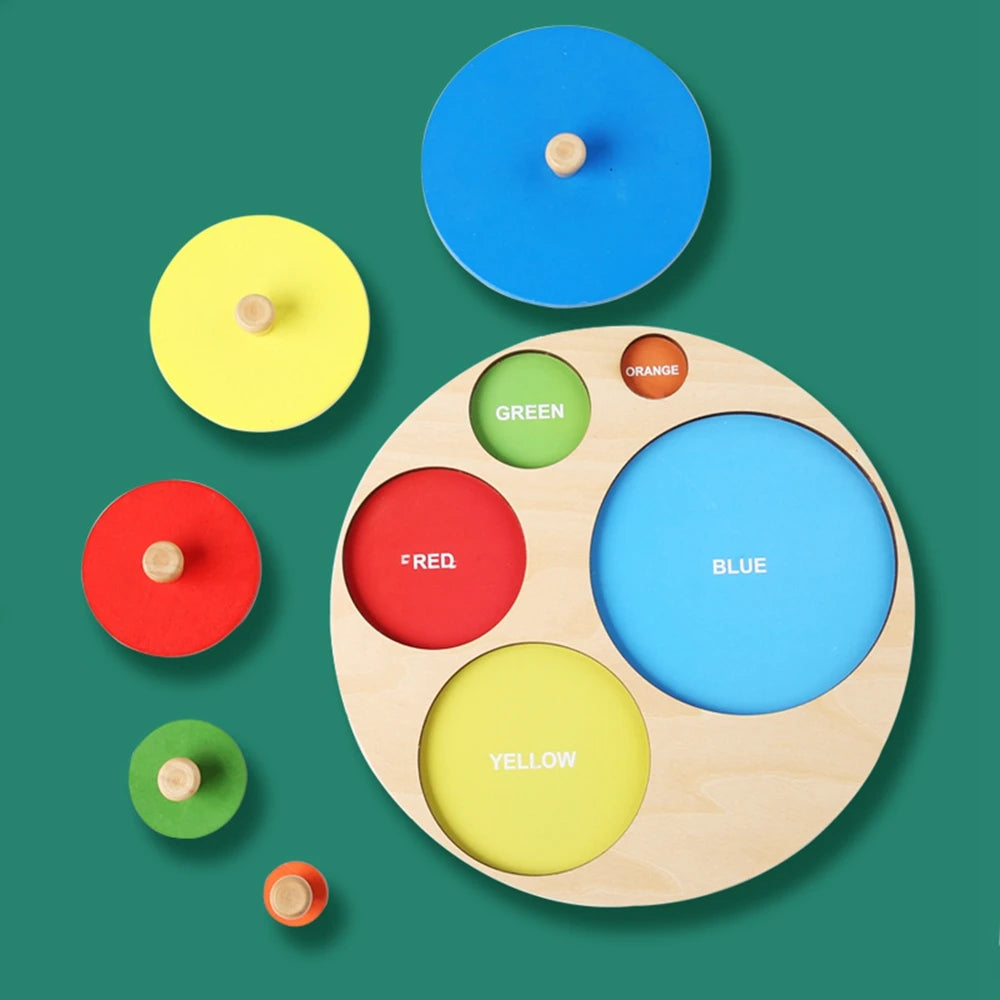 Geometric Wooden Puzzle Board – Kids Educational Toy