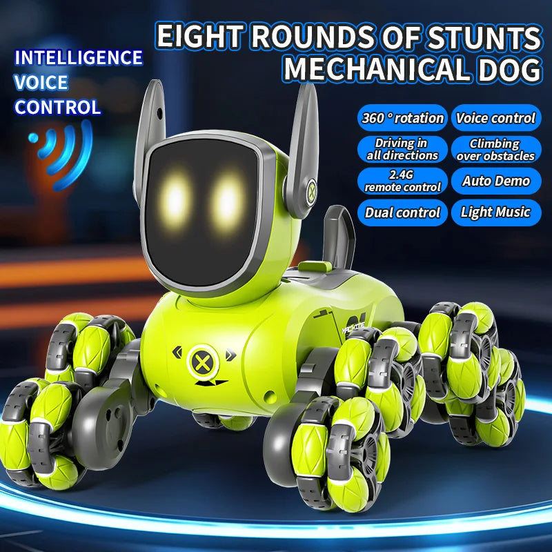 Gesture Sensing RC Stunt Dog Toy Car with Voice Interaction