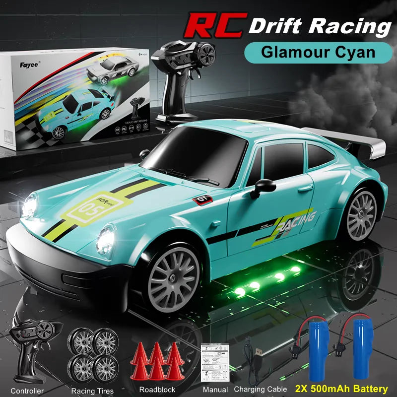 4WD RC Drift Car – High-Speed LED Toy