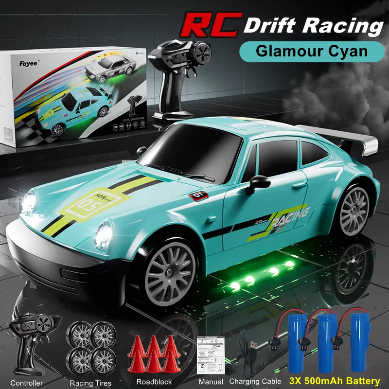 4WD RC Drift Car – High-Speed LED Toy