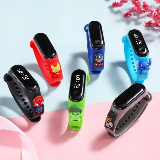 Marvel Cartoon Children's Watch Toy with Display Waterproof
