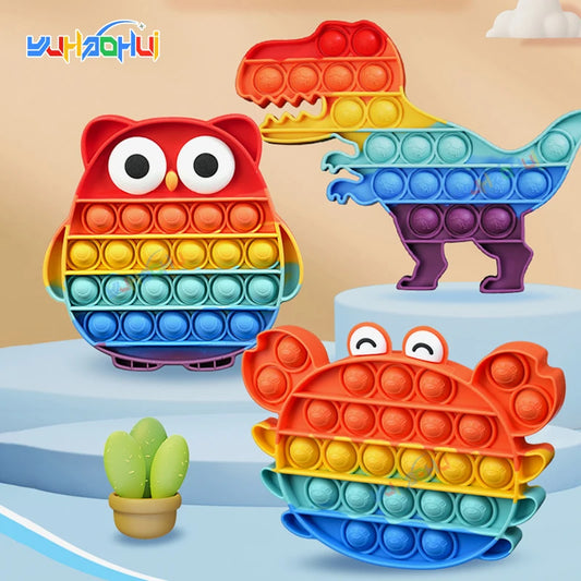 Rainbow Pop Push Bubblle Fidget Toy