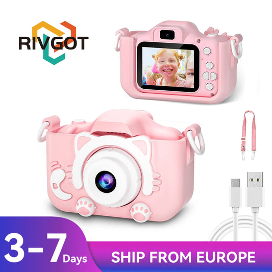 Cute Cat Kids Camera – Dual Lens HD Toy