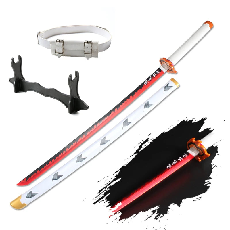 Demon Slayer 104cm Light-Up Katana Cosplay Sword with Belt & Holder