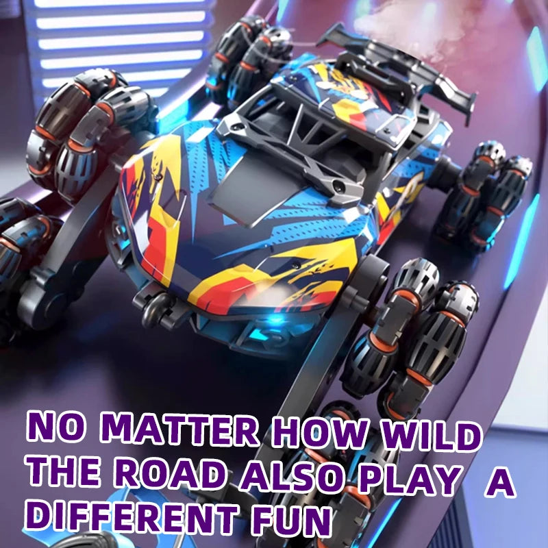 6-Wheel Alloy RC Off-Road Stunt Car Toy