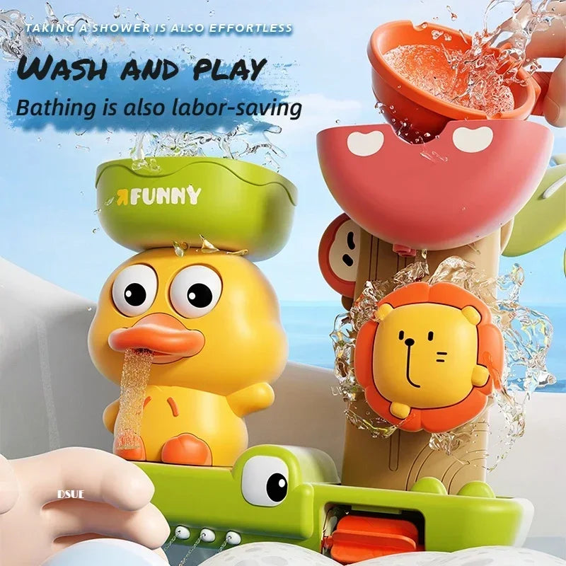 Baby Bath Toy – Waterwheel Duck & Flower Fun