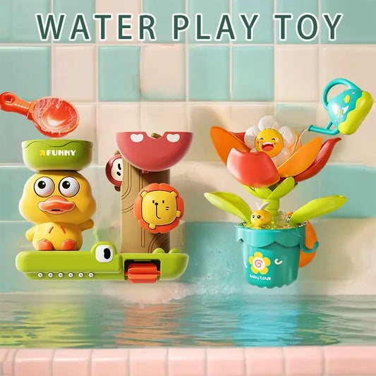 Baby Bath Toy – Waterwheel Duck & Flower Fun