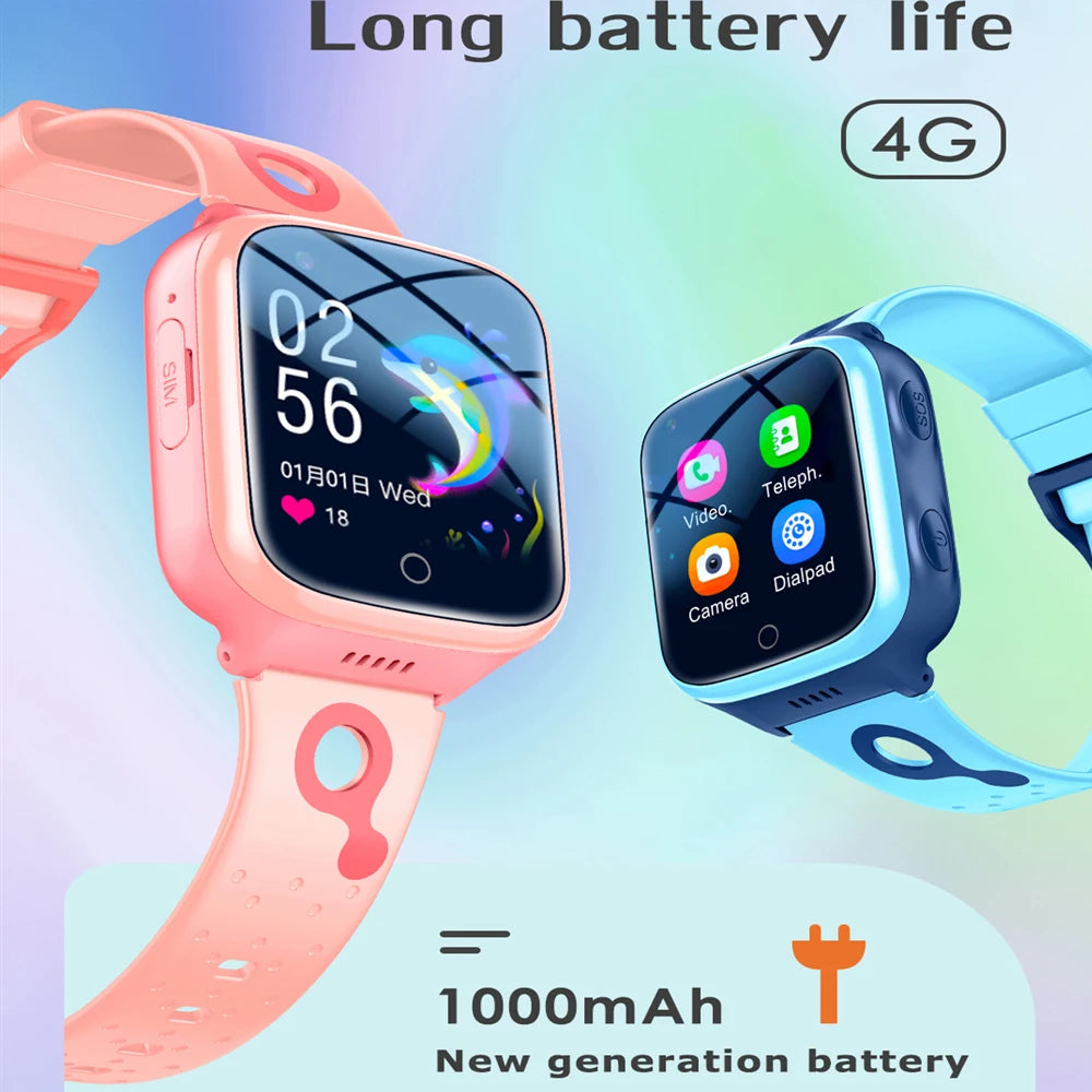 4G kids Smart Watch GPS WiFi Video Call Tracker Location SOS