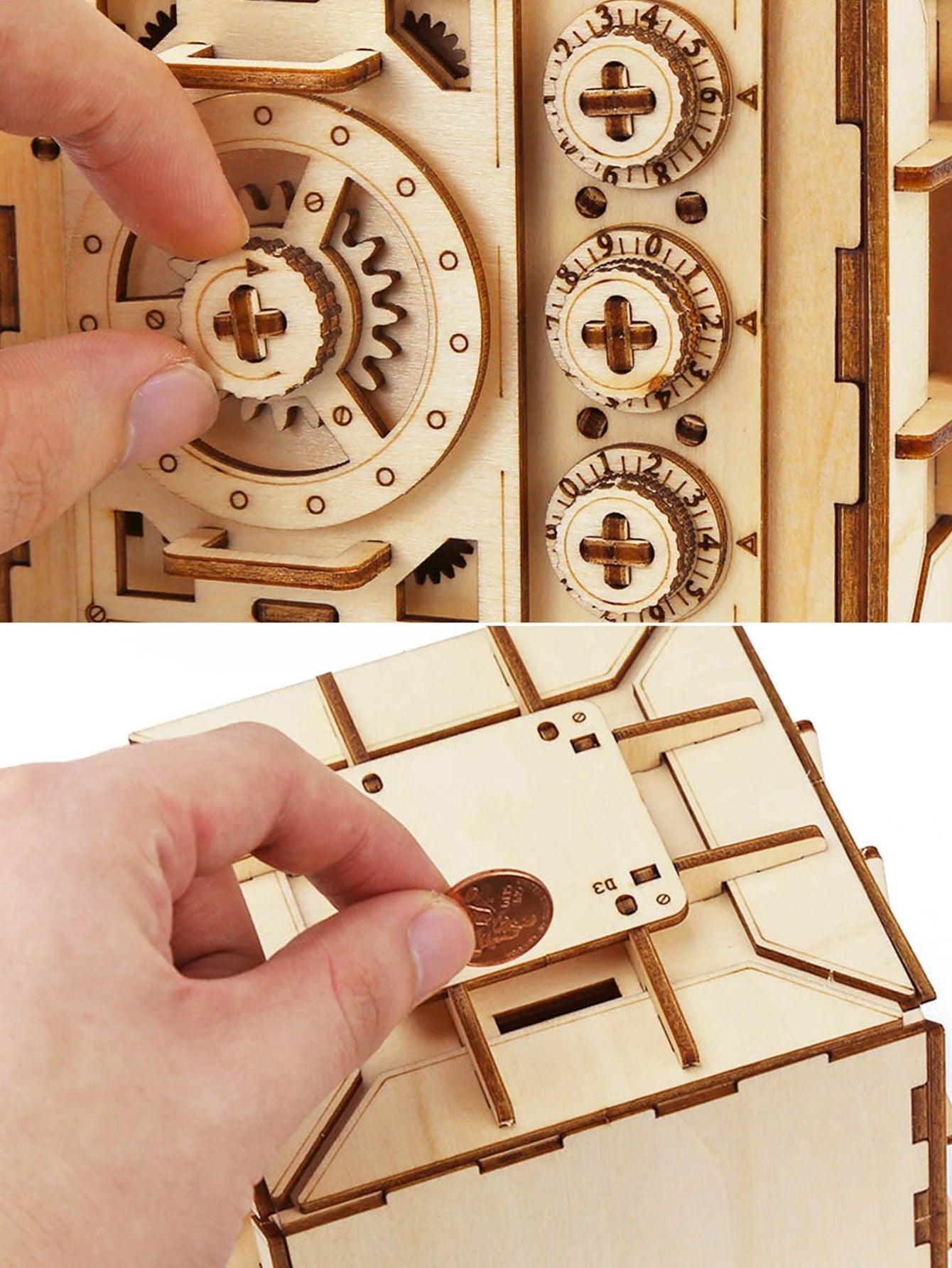 3D Wooden Puzzle Locker Box Toy