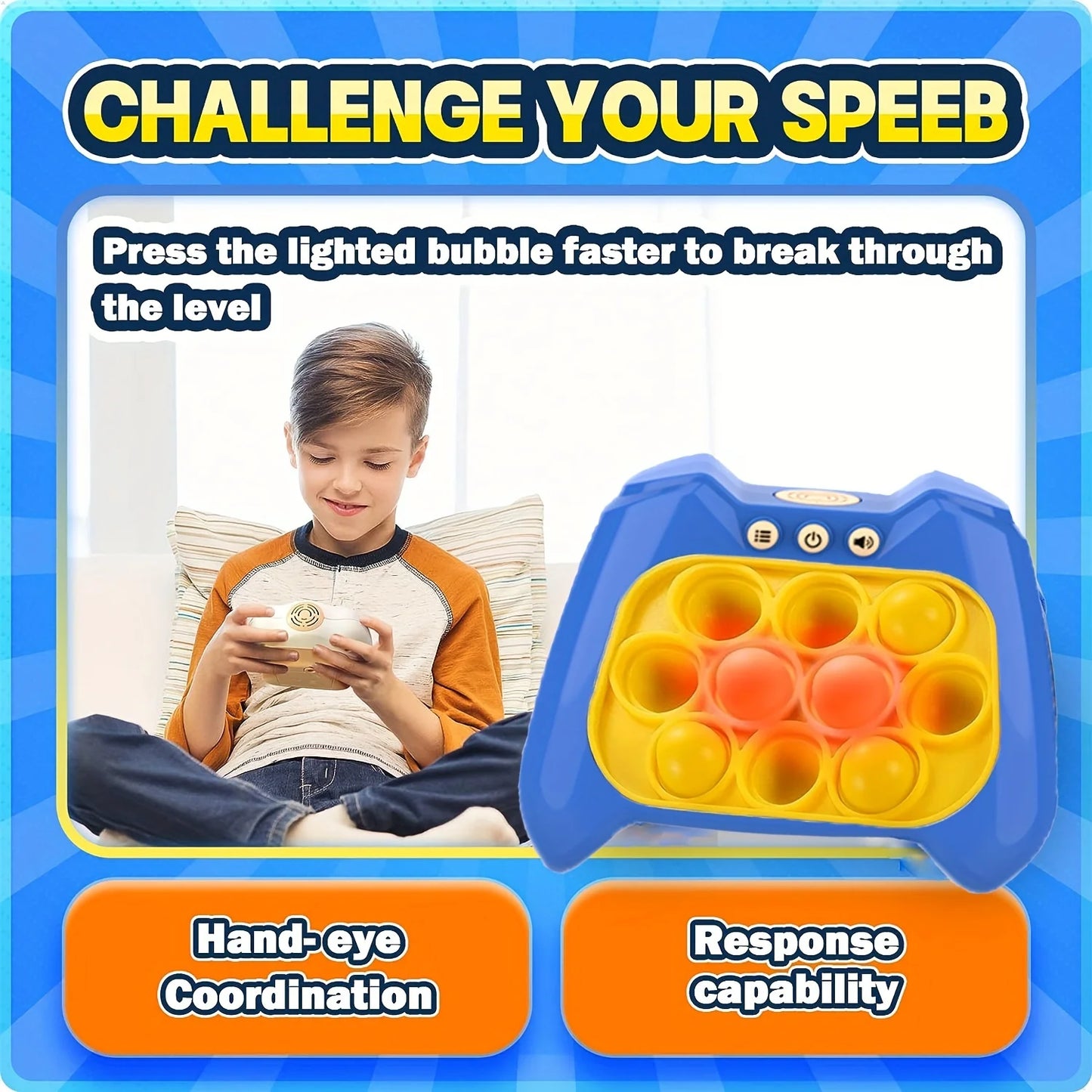 Portable Pop Light Fidget Game Toy – Stress Relief for Kids