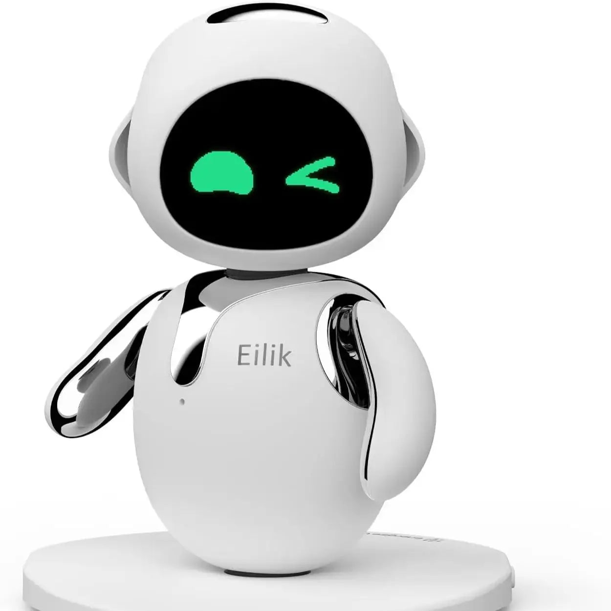Eilik Silver Robot Pet Toy – Interactive Mini Game Companion
