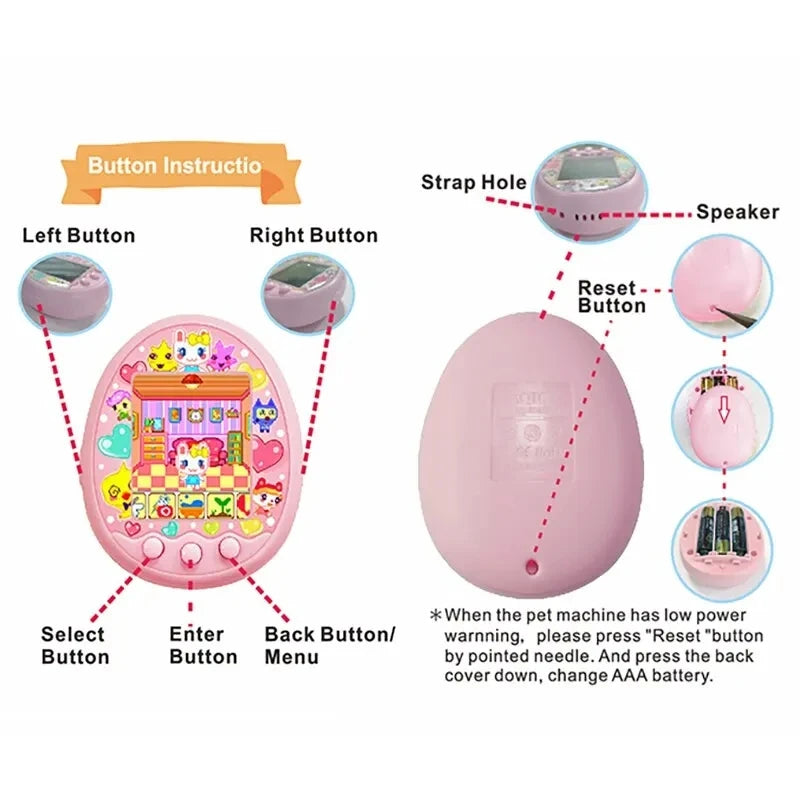 Tamagotchi Color Screen Virtual Pet – Interactive Game Toy for Kids