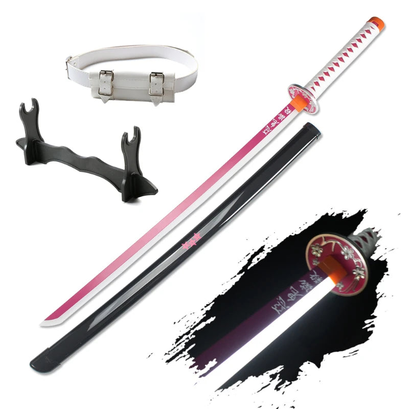 Demon Slayer 104cm Light-Up Katana Cosplay Sword with Belt & Holder