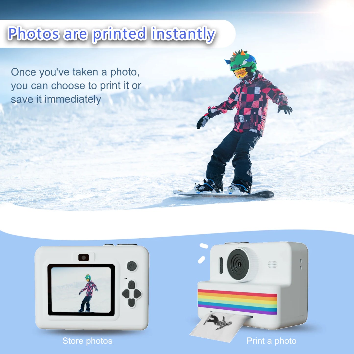 Kids Digital Camera with Mini Printer – Instant Photo Toy