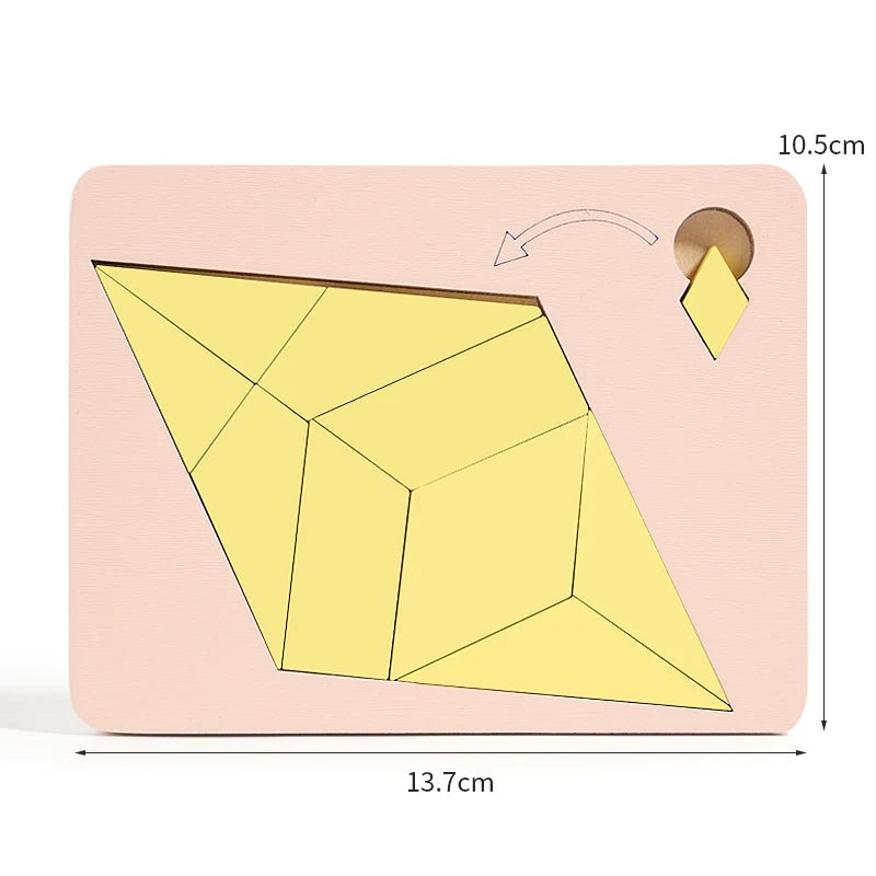 Geometric Wooden Jigsaw Puzzle Toy