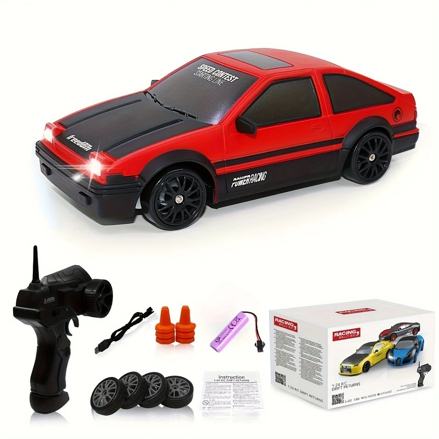 High-Speed RC Drift Toy Car with LED Lights