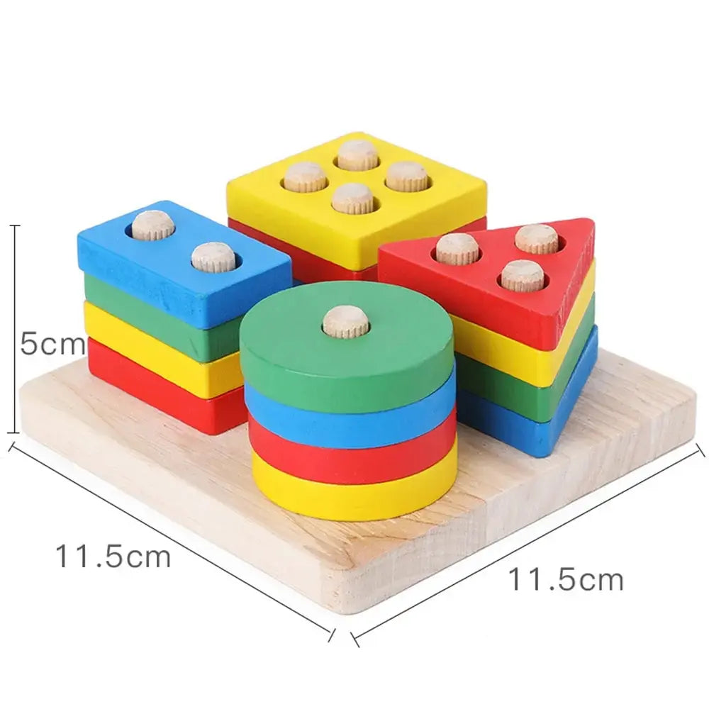 Montessori Wooden Stacking & Sorting Toy – Kids Educational Gift