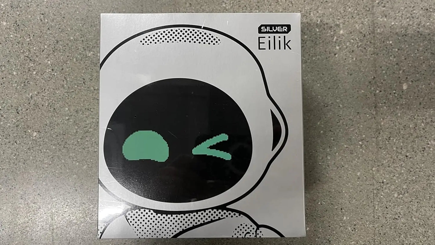 Eilik Silver Robot Pet Toy – Interactive Mini Game Companion