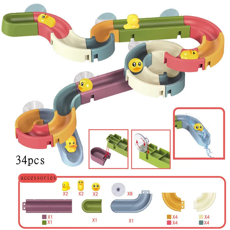Baby Bath Toy – Duck Water Slide with Suction Cup
