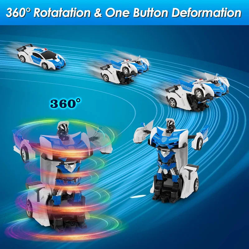 2-in-1 RC Transforming Robot Car – Kids Toy