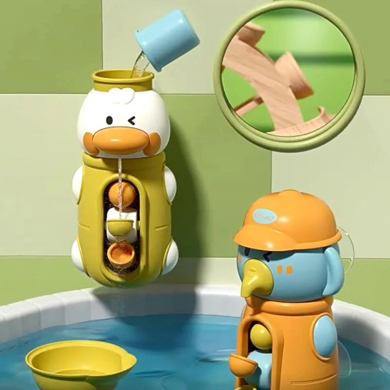 Baby Bath Toy – Duck & Elephant Water Spinner