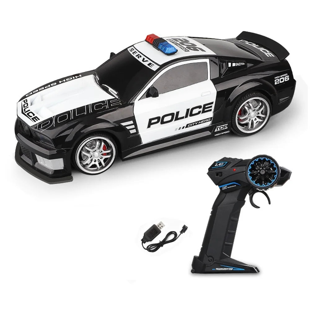 1:12 RC Police Car Toy – Fast Chase Toy with Lights