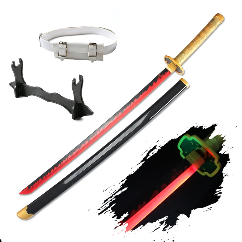 Demon Slayer 104cm Light-Up Katana Cosplay Sword with Belt & Holder