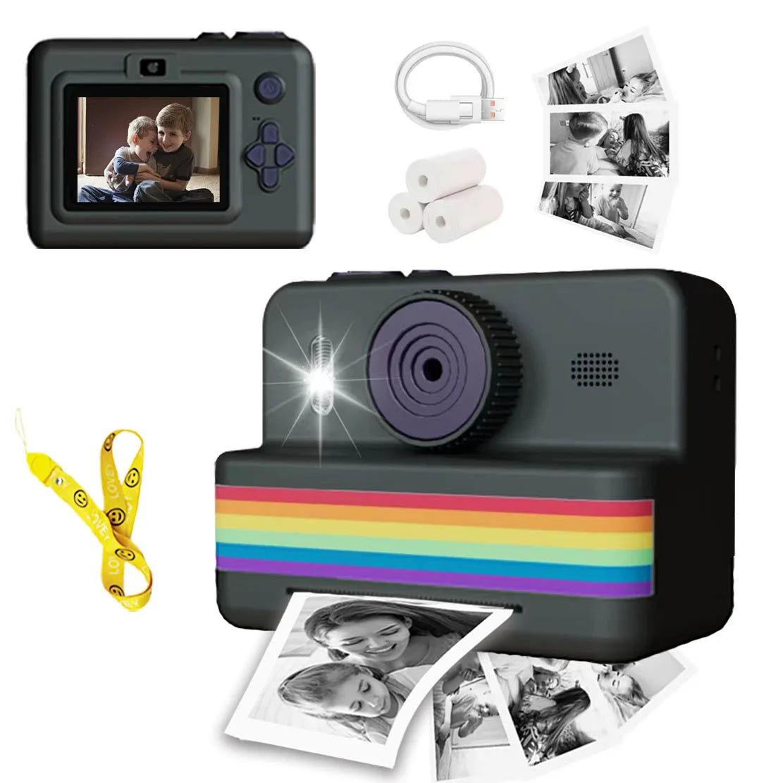 Kids Digital Camera with Mini Printer – Instant Photo Toy