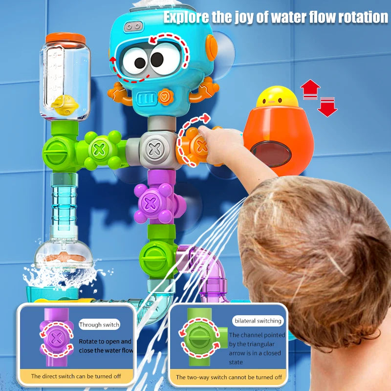 Toddler Water Toy – Bath Spinner Game with Suction Cups