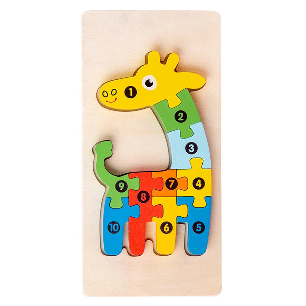 3D Wooden Animal Puzzle Toy