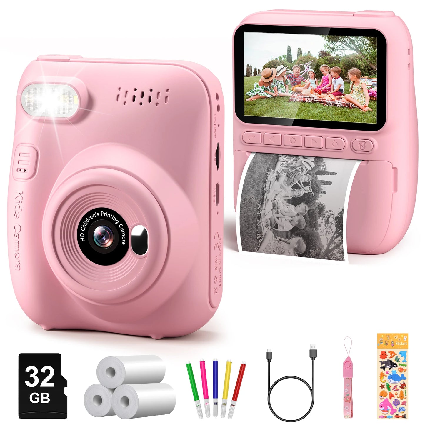 Kids Instant Print Camera – 32MP HD Digital Toy