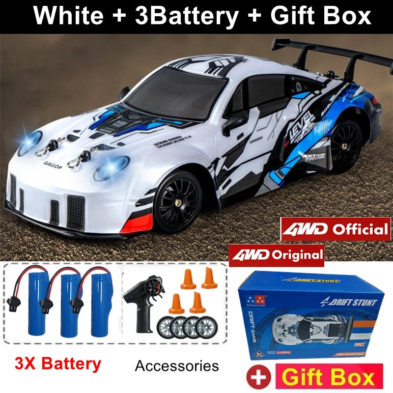 4WD RC Drift Car – High-Speed LED Toy