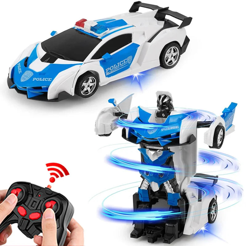 2-in-1 RC Transforming Robot Car – Kids Toy