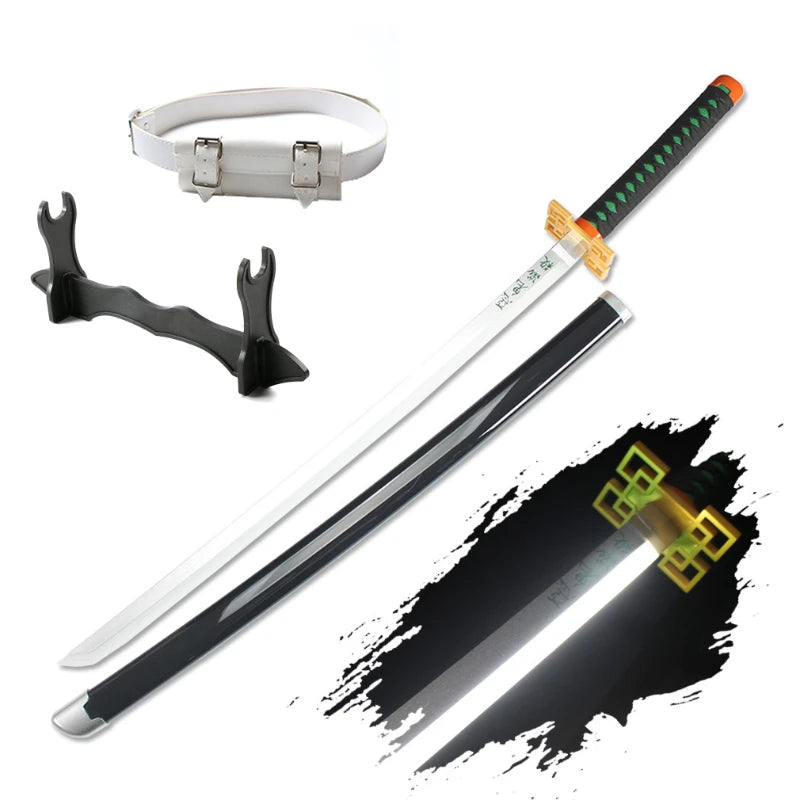 Demon Slayer 104cm Light-Up Katana Cosplay Sword with Belt & Holder