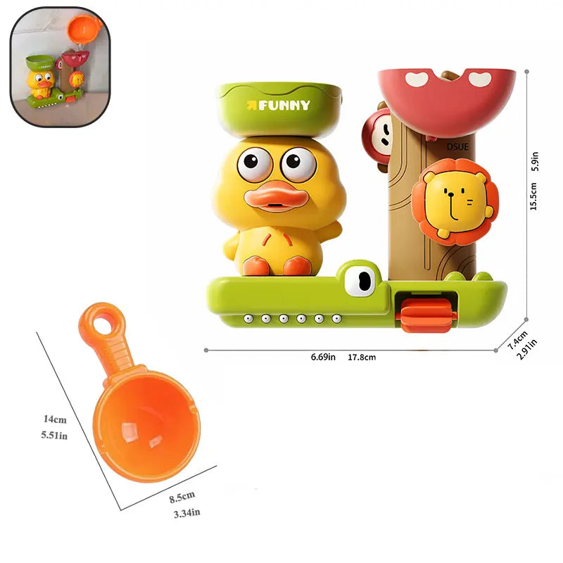 Baby Bath Toy – Waterwheel Duck & Flower Fun