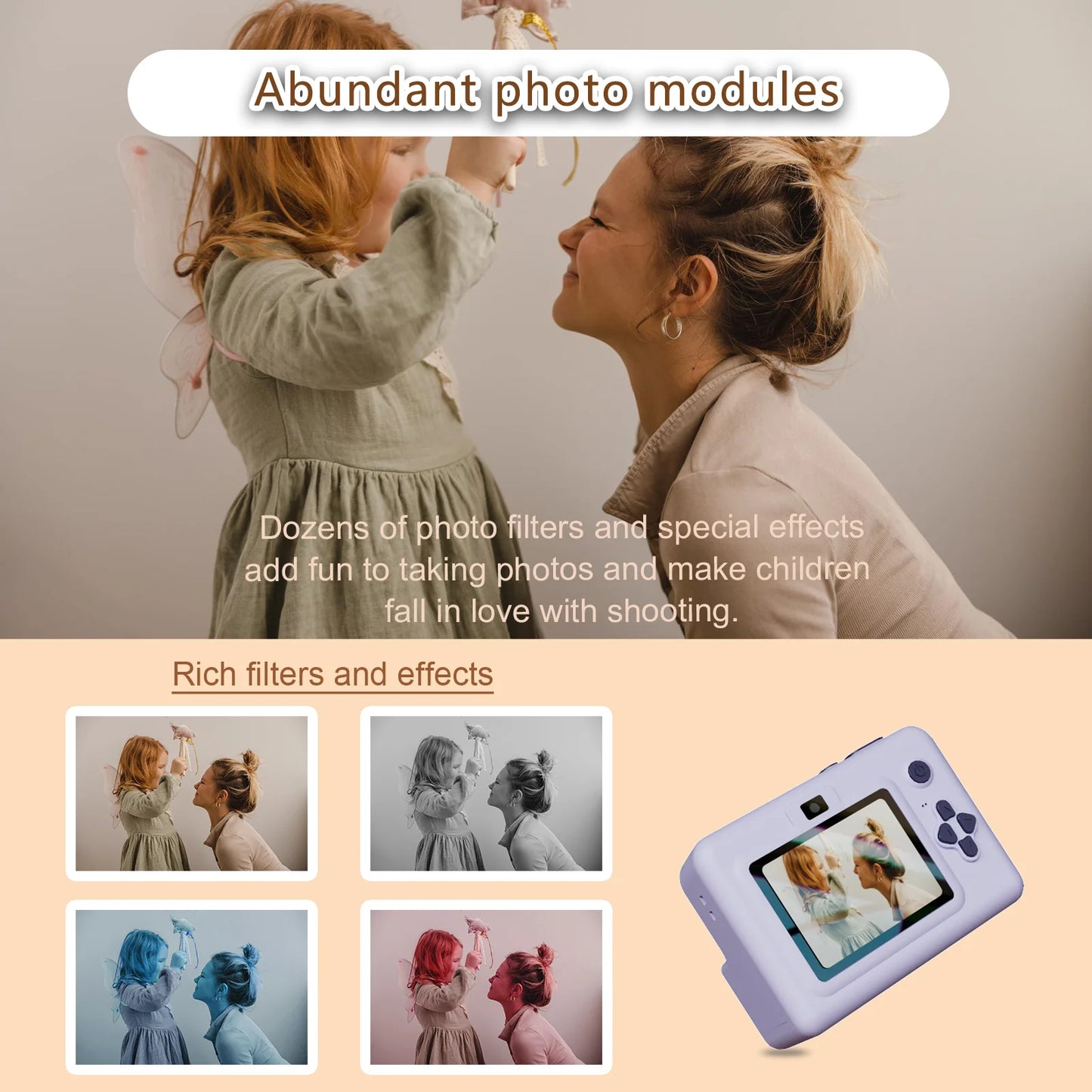 Kids Digital Camera with Mini Printer – Instant Photo Toy