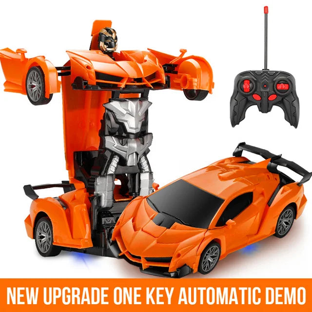2-in-1 RC Transforming Robot Car – Kids Toy