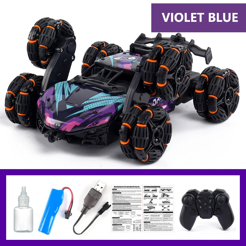 6-Wheel Alloy RC Off-Road Stunt Car Toy