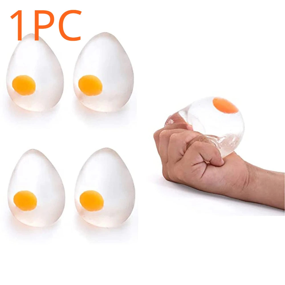 Squishy Egg Yolk Ball – Stress Relief Toy for Kids & Adults