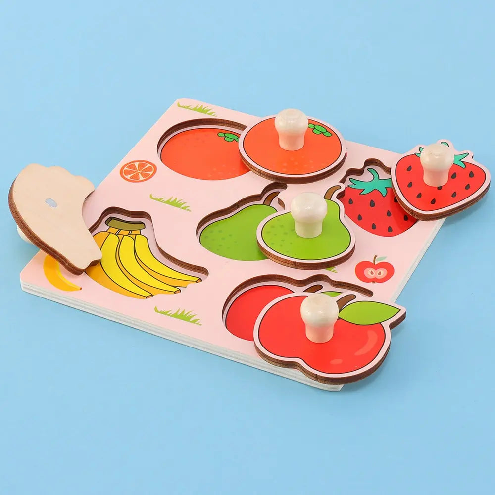wooden fruit-shaped puzzle toy for infant