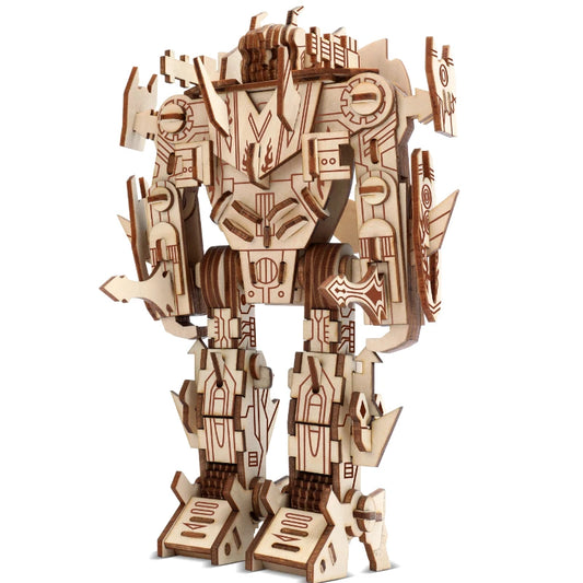 Robot Wooden 3D Puzzle Model Toy