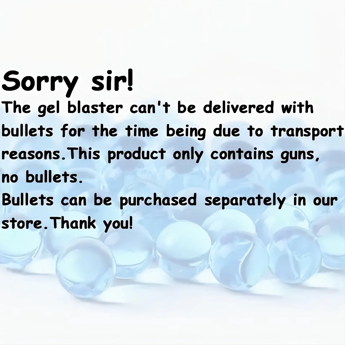 Electric Transparent Black Gel Blaster – Fully Automatic Outdoor Toy