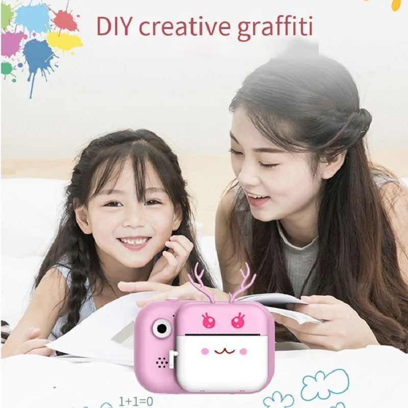 Kids 1080P HD Digital Camera Toy – Thermal Print Selfie Gift