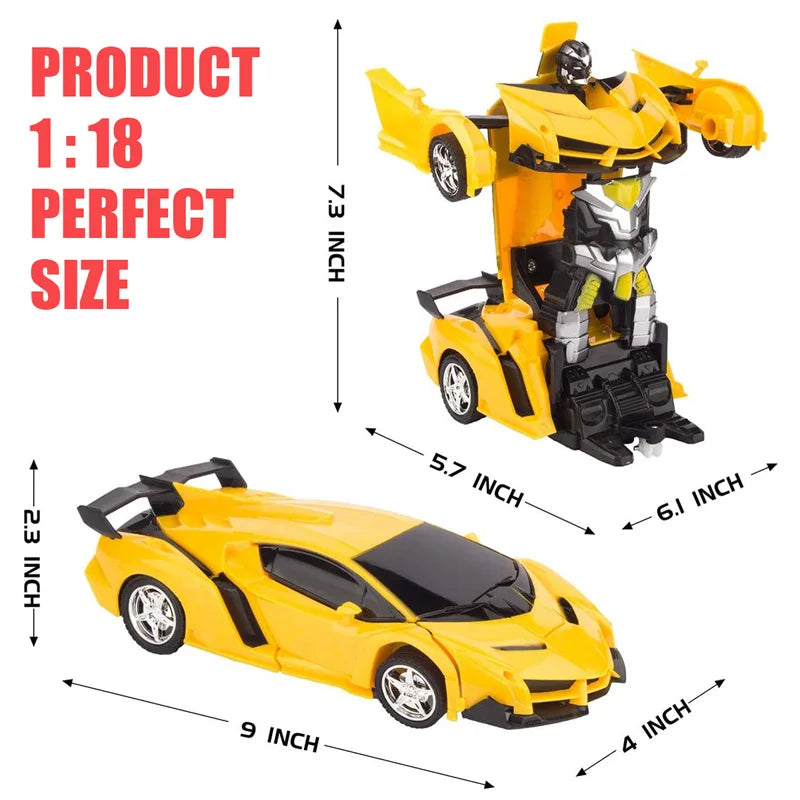 2-in-1 RC Transforming Robot Car – Kids Toy