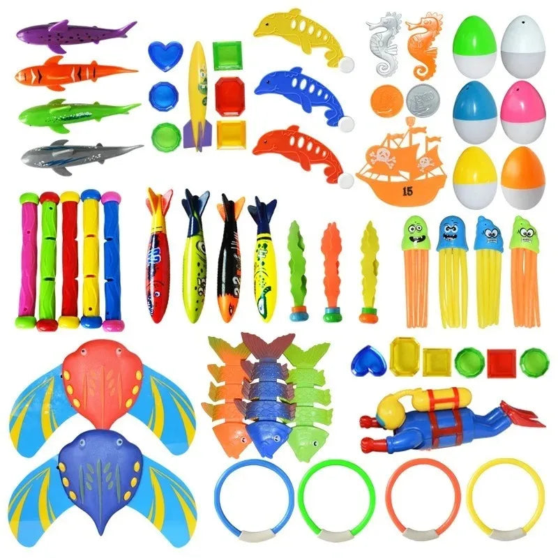 Rocket & Shark Pool Diving Toys – Summer Water Game for Kids