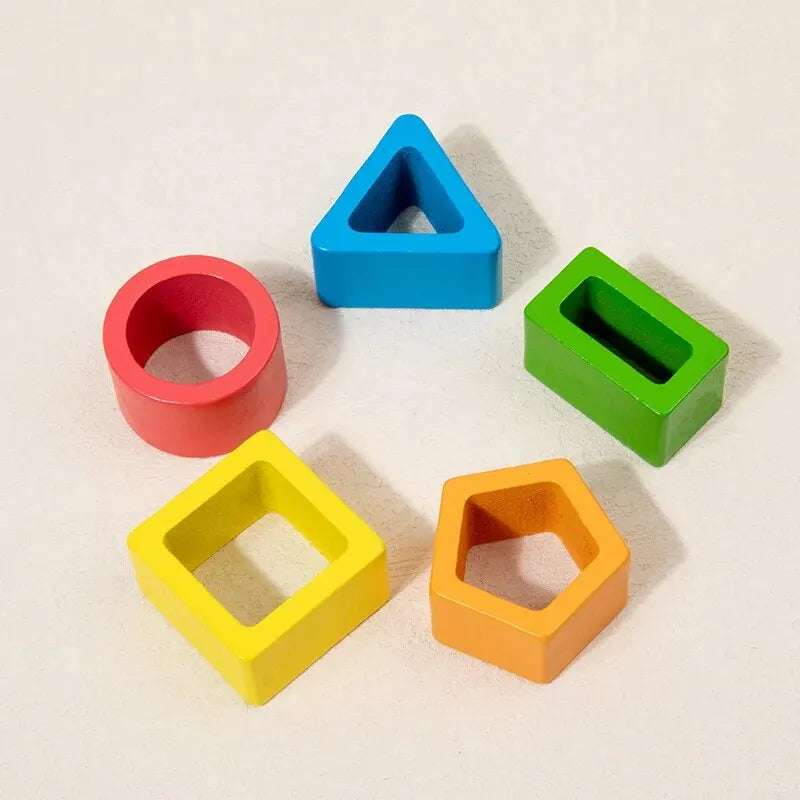 Montessori Wooden Stacking & Sorting Toy – Kids Educational Gift